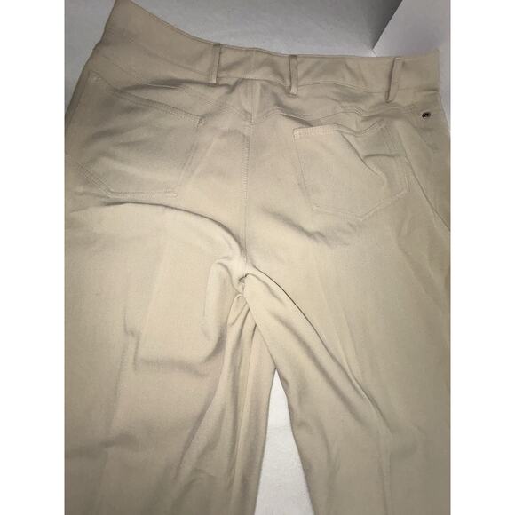 Rafaella Pants Womens 16 Khaki Beige Ankle 5 Pocket Flat Front Mid Rise - Picture 10 of 11
